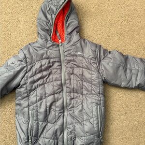Eddie Bauer Red Sherpa-Lined Jacket